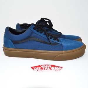 Navy Blue & Black Gum Sole Canvas/Suede Old Skools